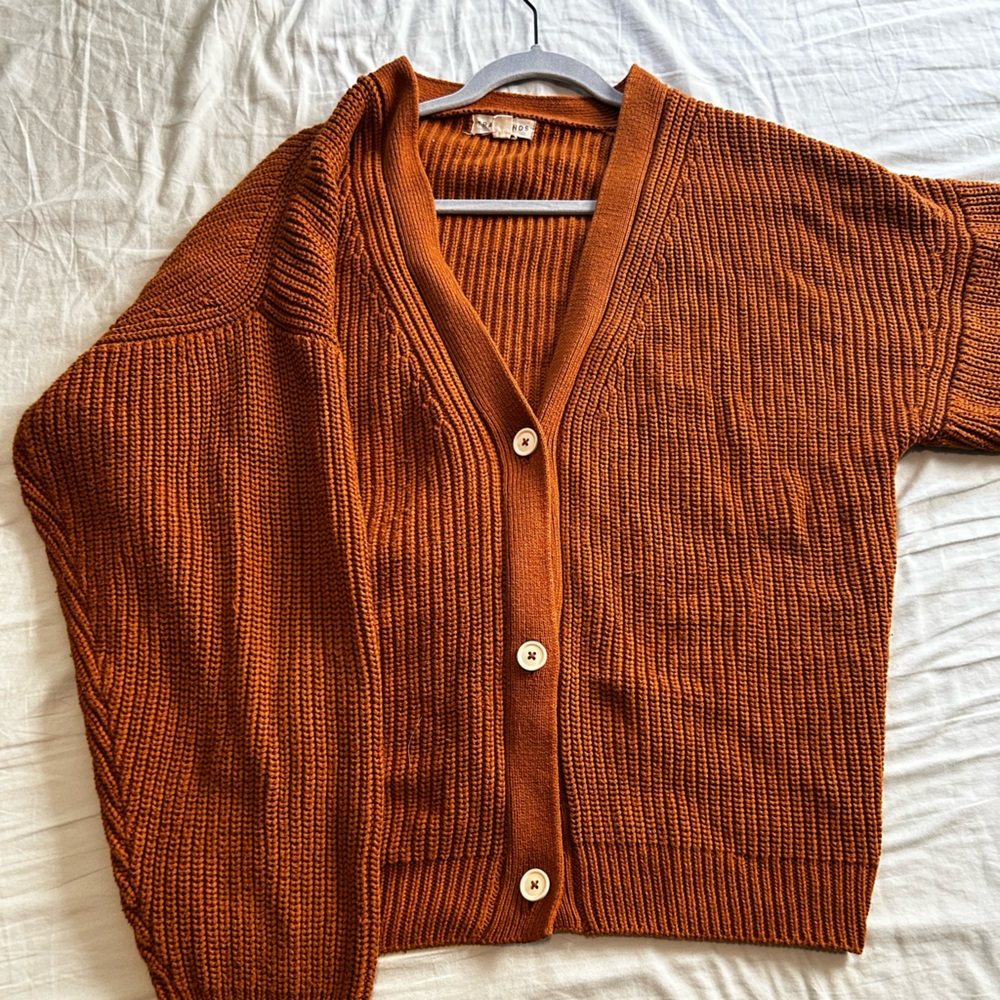 Tradlands Warm Amber Knit Cardigan